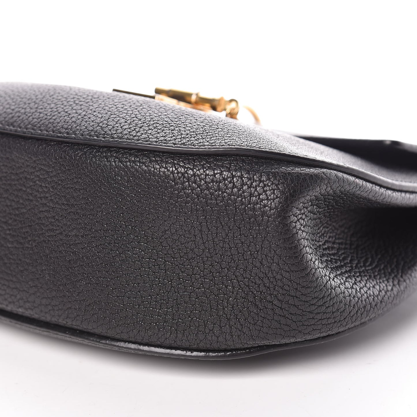 Grained Lambskin Drew Shoulder Bag Black