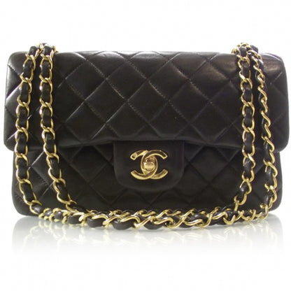Chanel Lambskin Small Double Flap Dark Brown 1 of 14