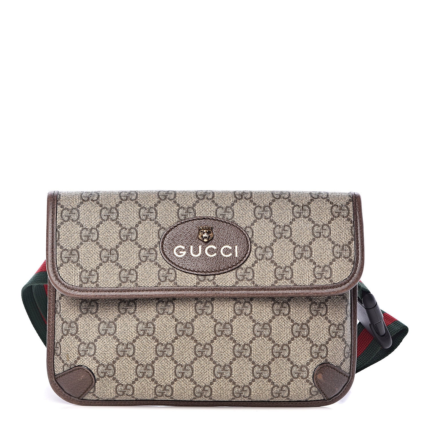 Gucci GG Supreme Monogram Neo Vintage Web Belt Bag Brown 1 of 9