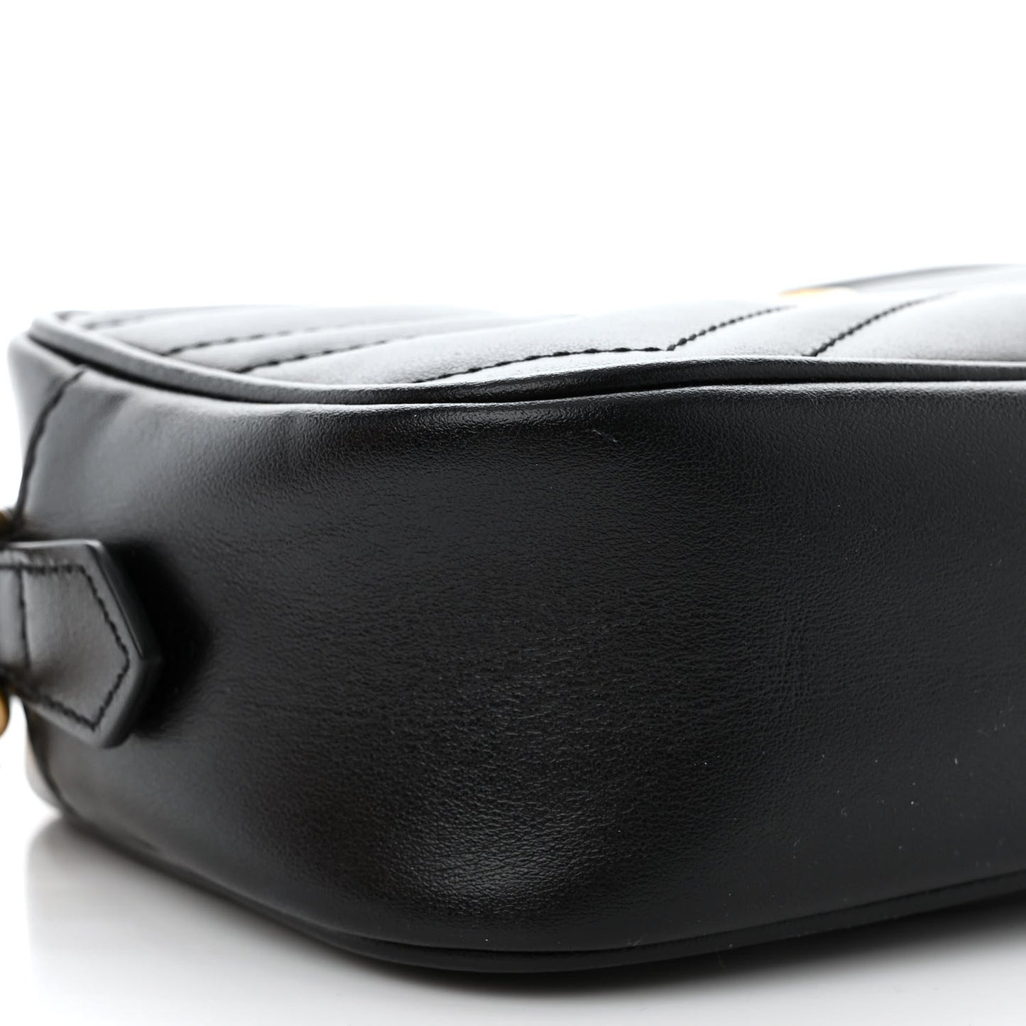 Calfskin Matelasse Mini GG Marmont Chain Shoulder Bag Black