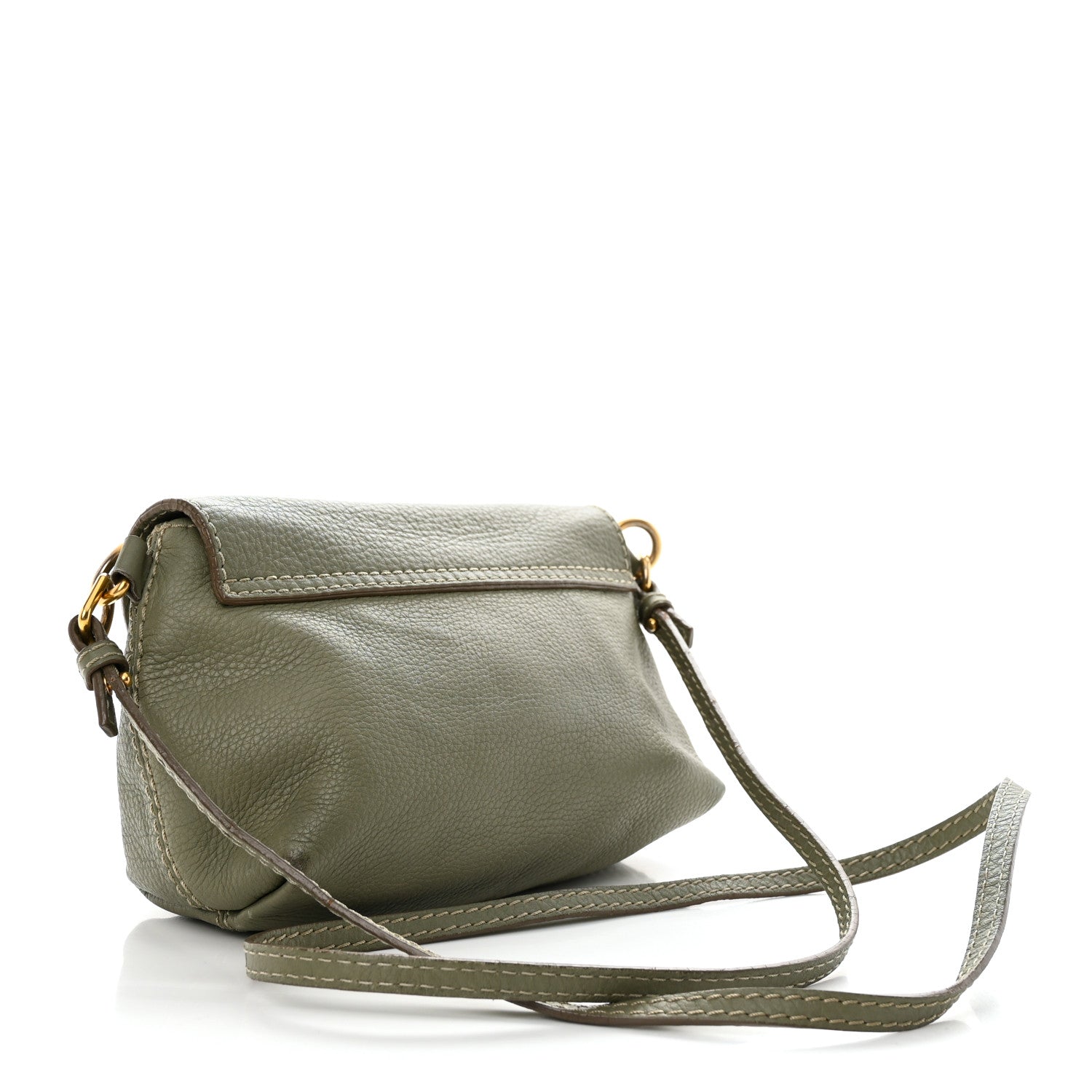 Chloe Calfskin Marcie Pochette Crossbody Bag Baobab Green 3 of 13