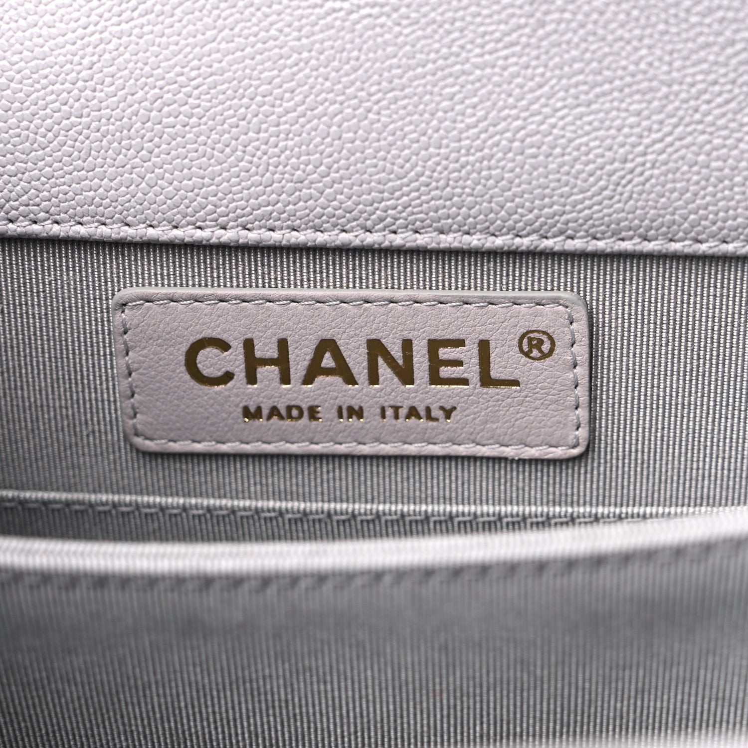Chanel Caviar Quilted North South Boy Flap Light Grey 6 of 9