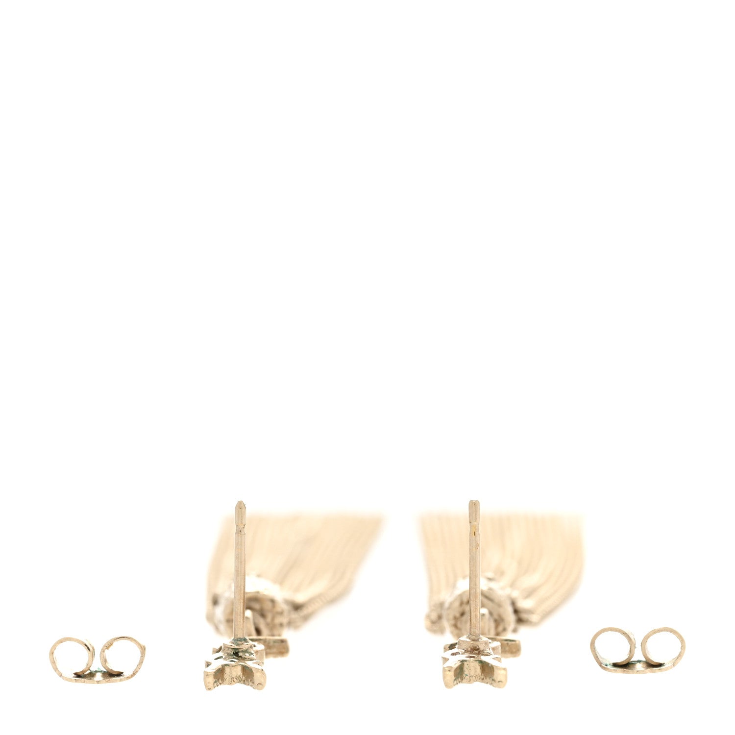 Saint Laurent Metal Monogram Loulou Tassel Earrings Gold 3 of 5