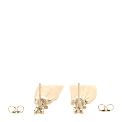 Saint Laurent Metal Monogram Loulou Tassel Earrings Gold 3 of 5