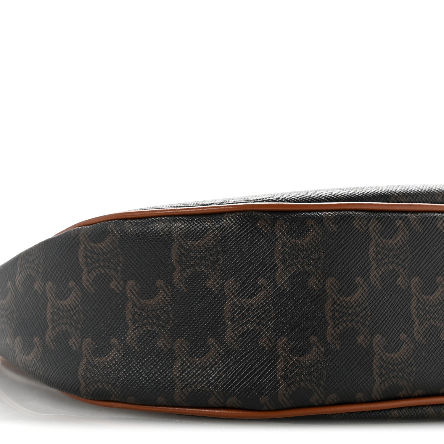 Celine Triomphe Canvas Calfskin Ava Shoulder Bag Tan 9 of 13