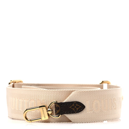 Louis Vuitton Jacquard Monogram Adjustable Shoulder Strap New Creme 1 of 5