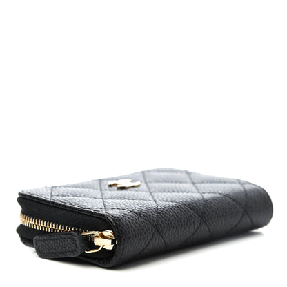 Chanel Caviar Quilted Zip Coin Purse Black 3 of 4