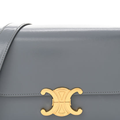 Celine Shiny Calfskin Medium Triomphe Soft Blue 7 of 14