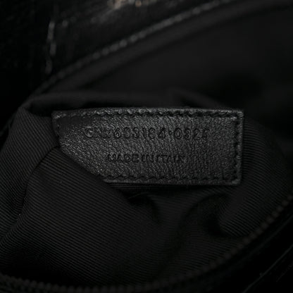 Saint Laurent Crinkled Calfskin Matelasse Monogram Medium Niki Chain Satchel Black 7 of 10