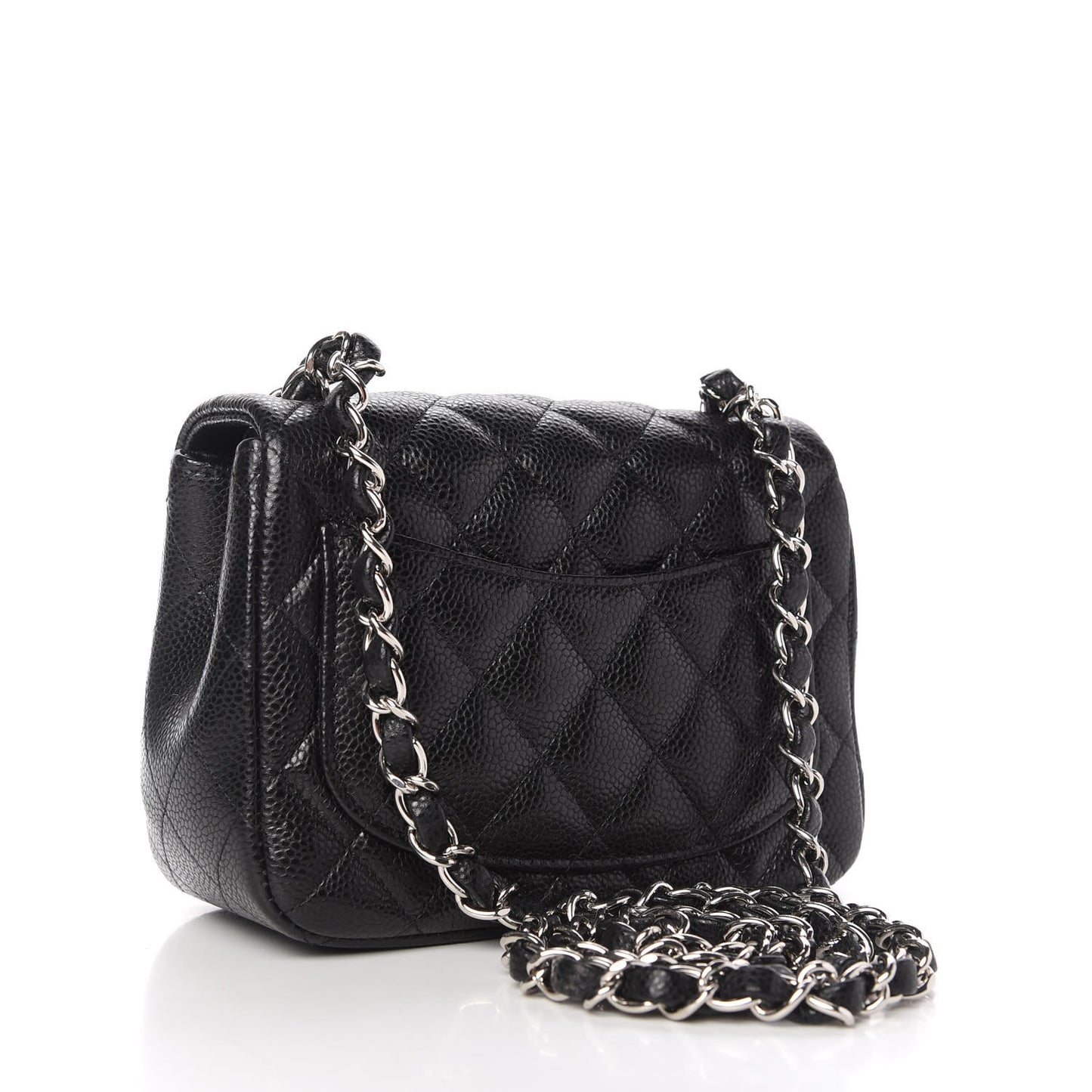 Caviar Quilted Mini Square Flap Black