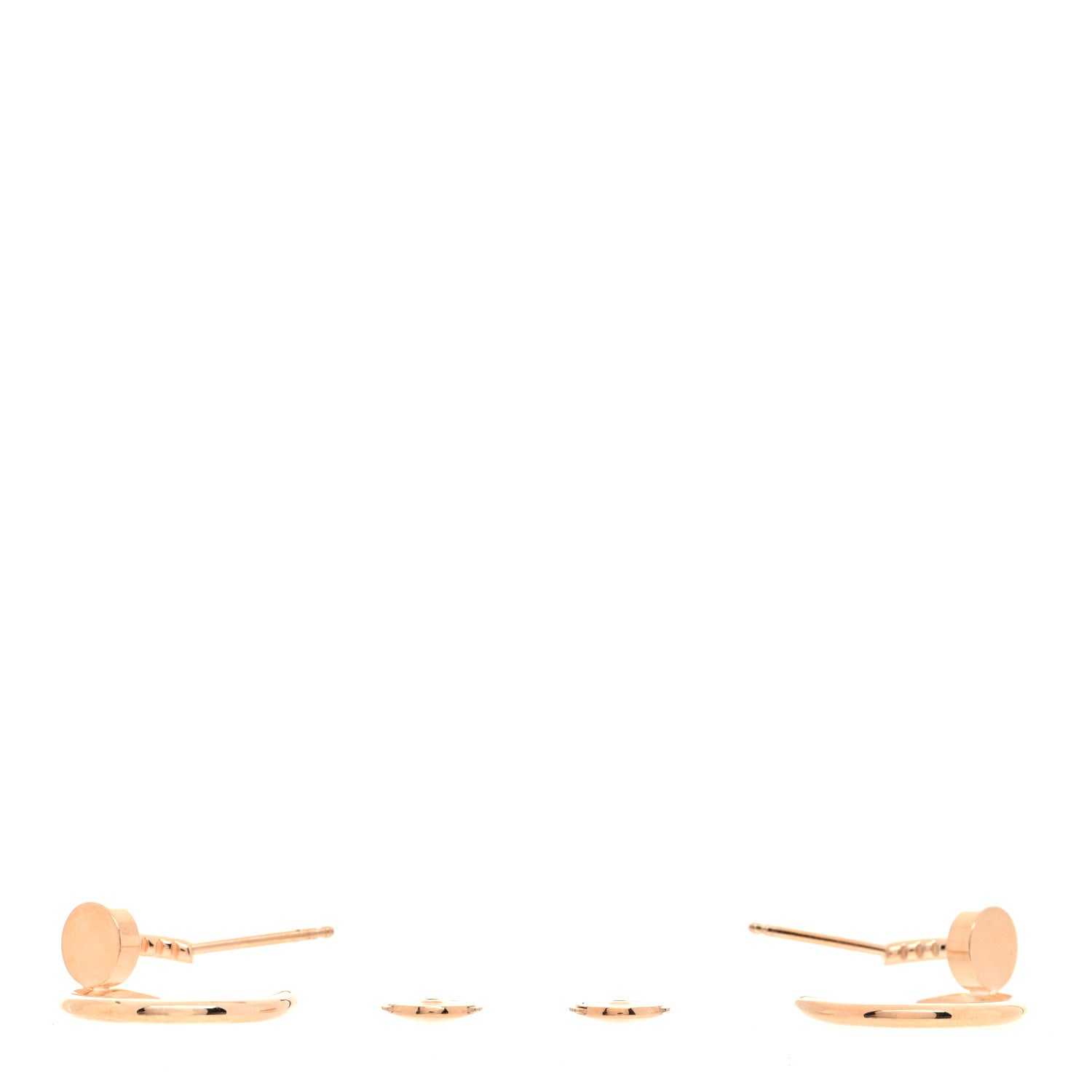 Cartier 18K Pink Gold Juste Un Clou Hoop Earrings 3 of 4
