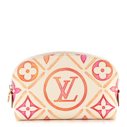 Louis Vuitton Monogram Tiles By The Pool Cosmetic Pouch Coral 1 of 7