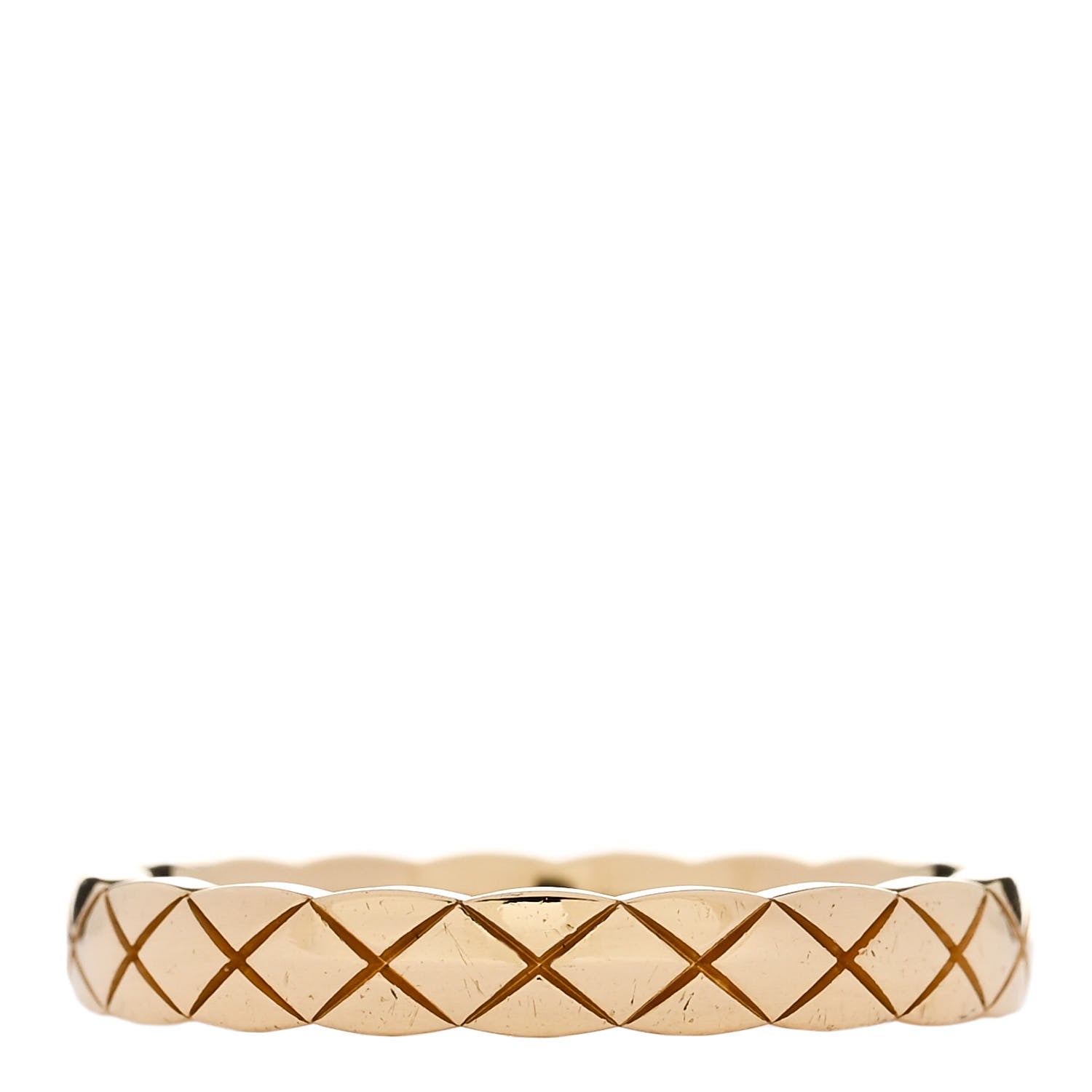 Chanel 18K Yellow Gold Mini Coco Crush Ring 57 8 1 of 5