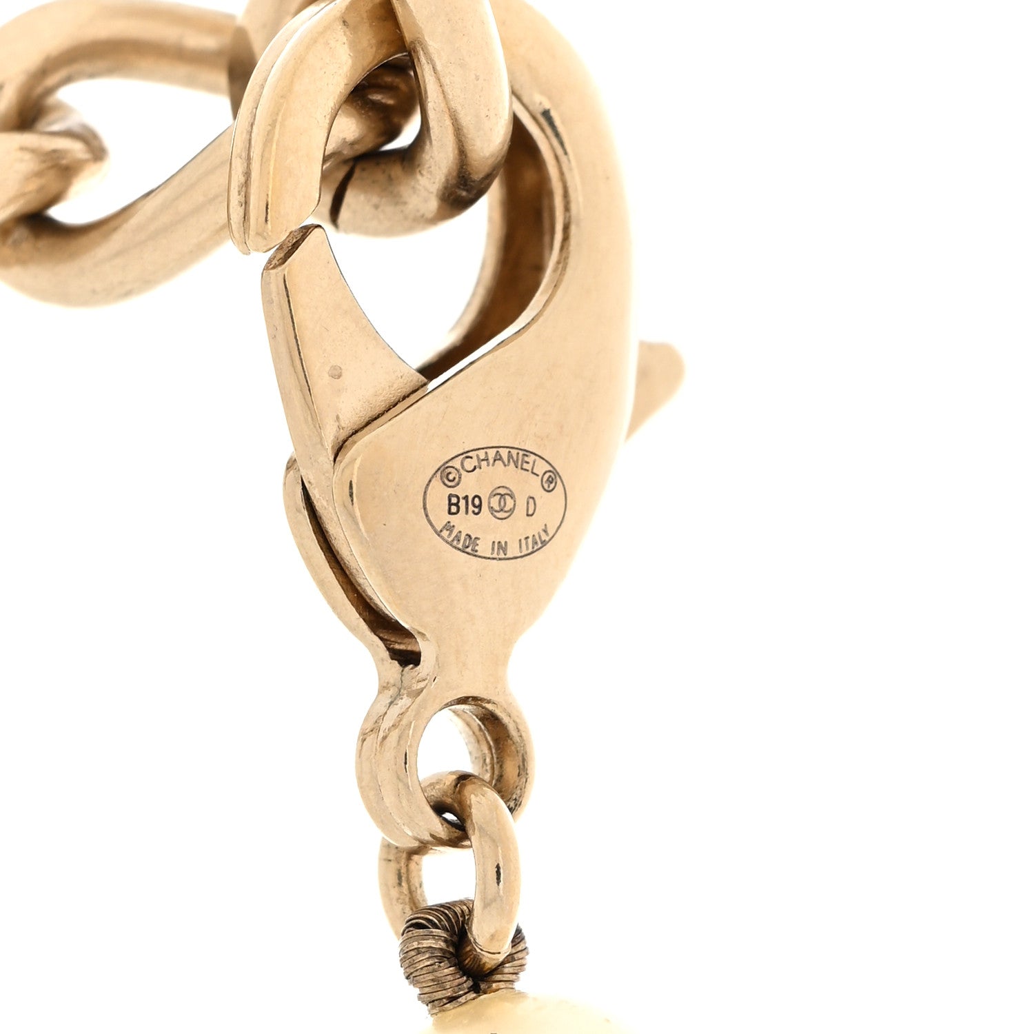 Chanel x Pharrell Williams Pearl Crystal CC Necklace Gold White 3 of 3