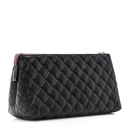 Chanel Caviar Quilted Cosmetic Case Black 3 of 10