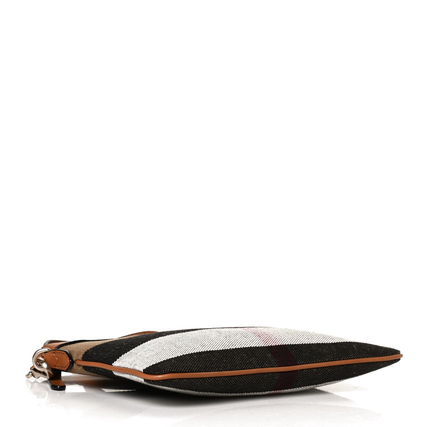 Mega Check Peyton Crossbody Clutch Bag Saddle Brown