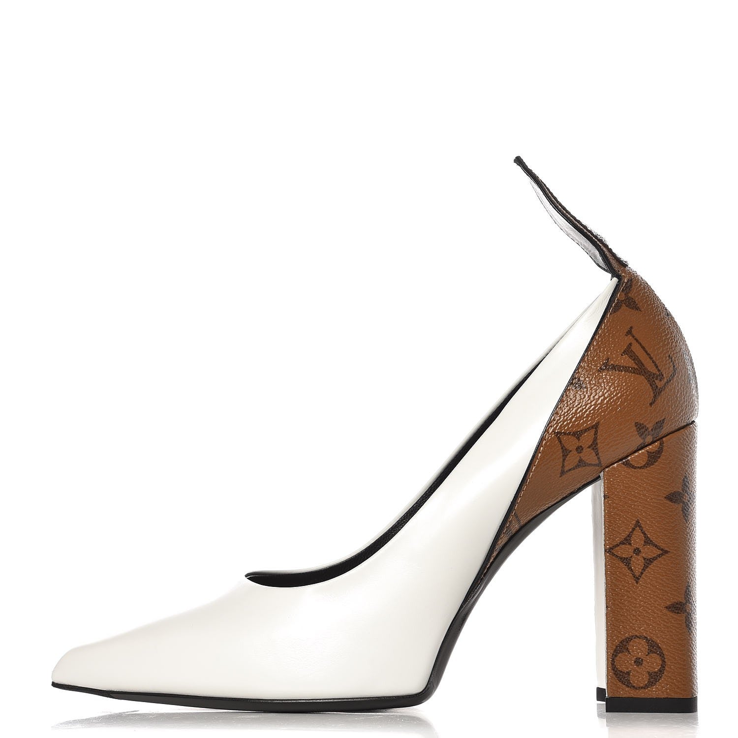 Louis Vuitton Calfskin Reverse Monogram Rodeo Queen Pumps 41 White 1 of 14
