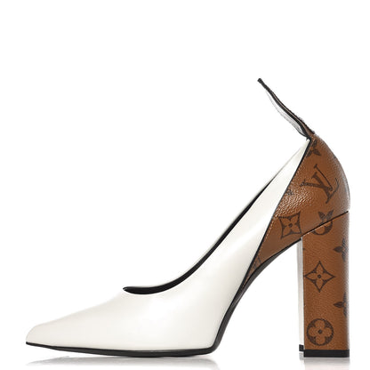 Louis Vuitton Calfskin Reverse Monogram Rodeo Queen Pumps 41 White 1 of 14