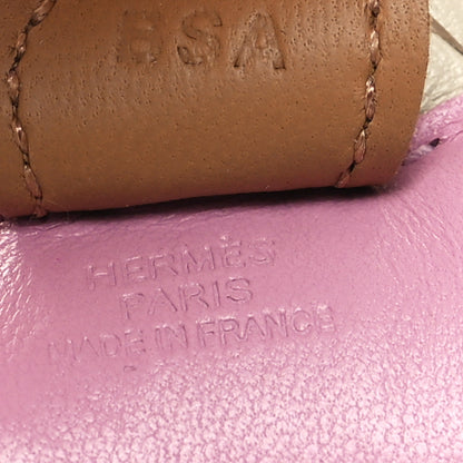Hermes Milo Lambskin Grigri Rodeo Horse Bag Charm PM Mauve Sylvestre Craie Chai 4 of 4