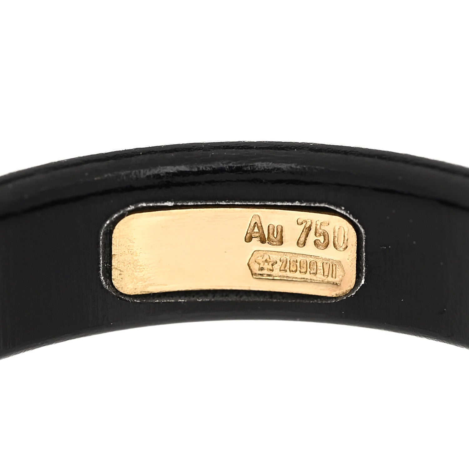 Gucci 18K Yellow Gold Synthetic Corundum Icon Ring 53 6.25 Black 5 of 5