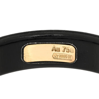 Gucci 18K Yellow Gold Synthetic Corundum Icon Ring 53 6.25 Black 5 of 5