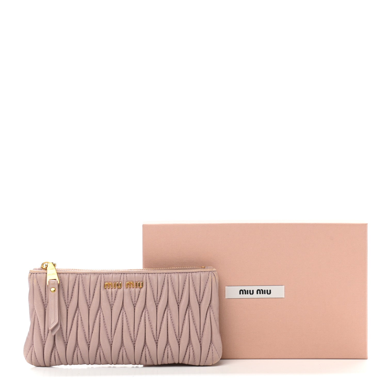 Miu Miu Nappa Matelasse Pouch Mughetto 9 of 9