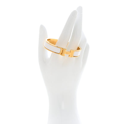 Hermes Enamel Narrow Clic Clac H Bracelet PM White 2 of 6