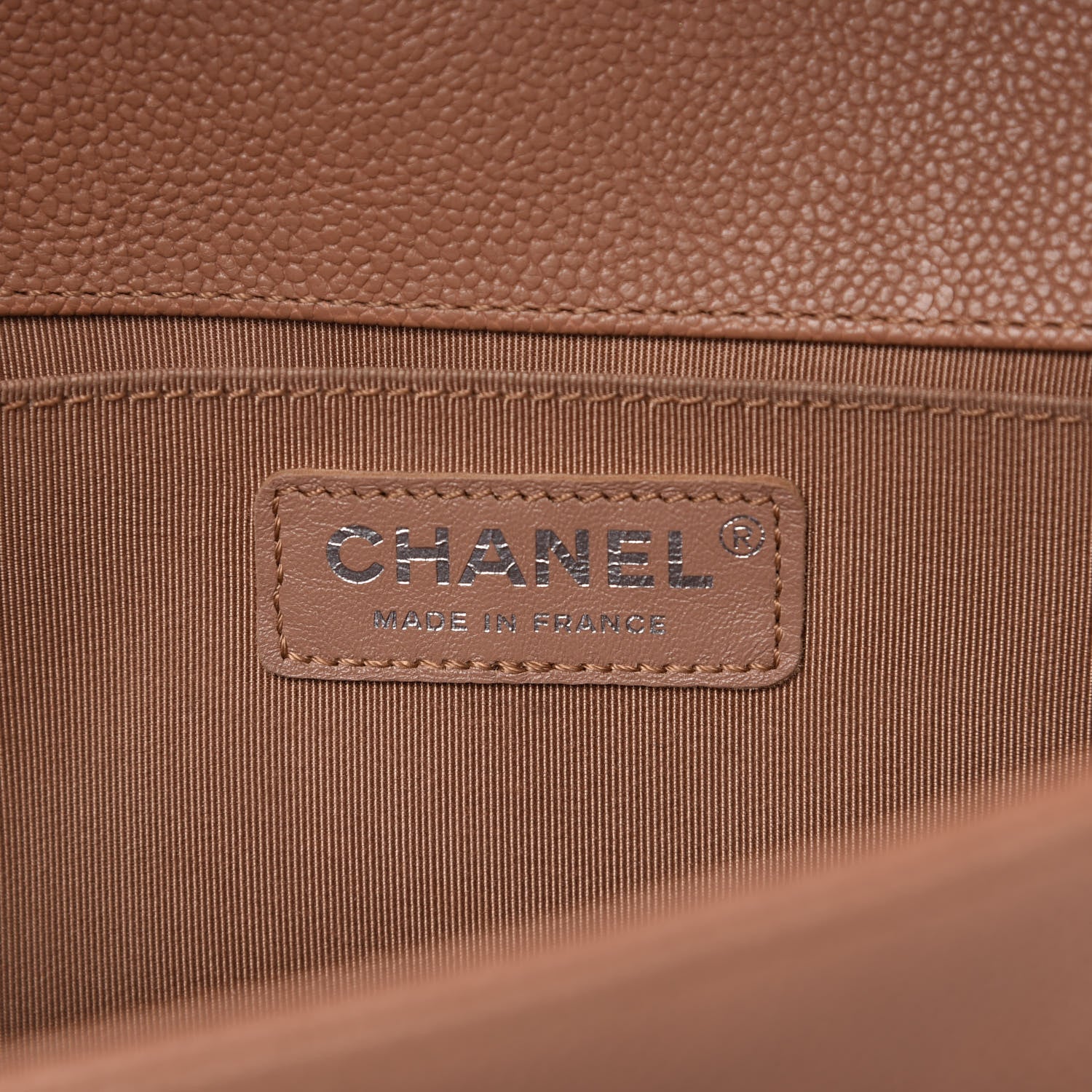 Chanel Caviar Quilted Medium Boy Flap Camel 8 of 9