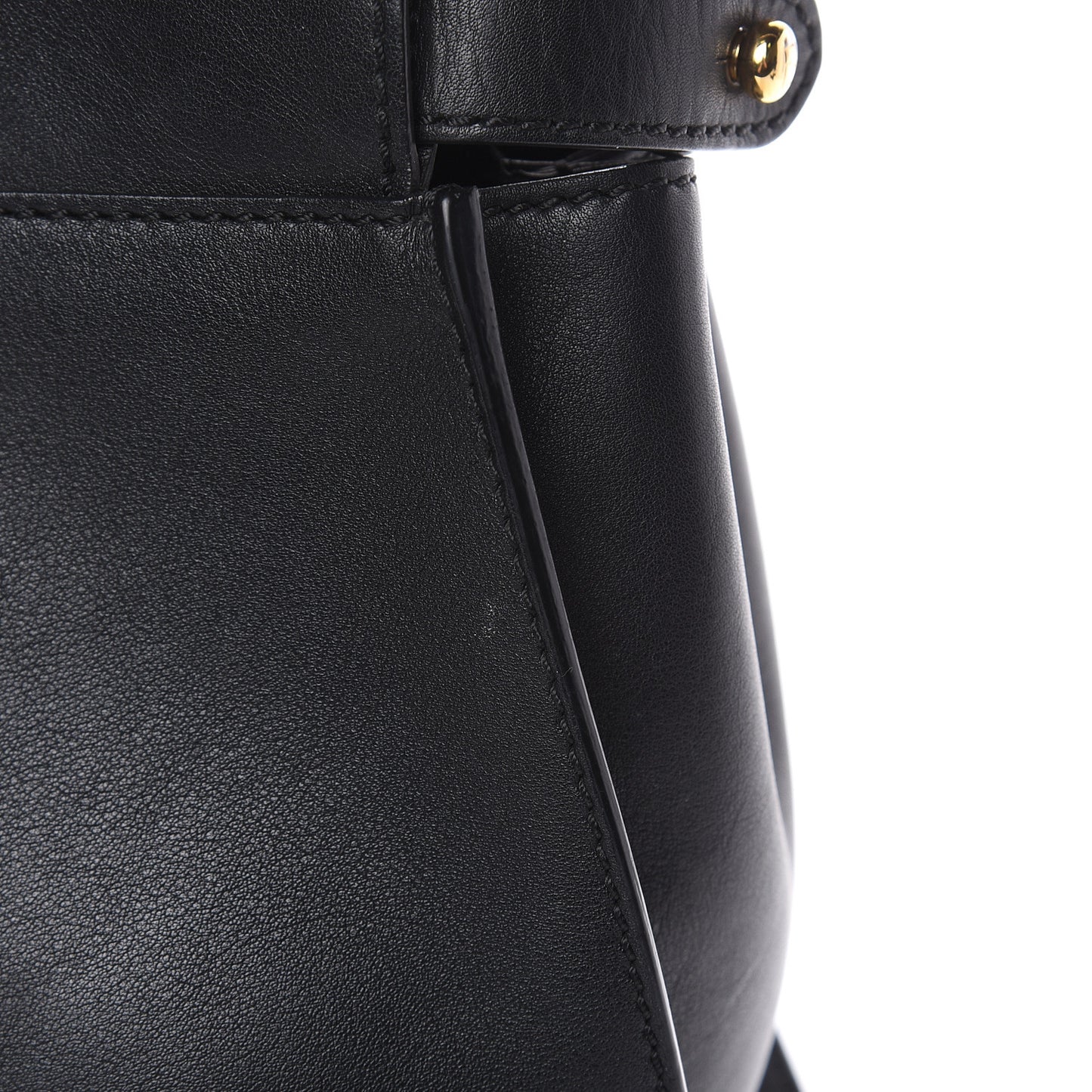 Vitello Seta Shiny Nappa Medium Peekaboo Iconic Satchel Black