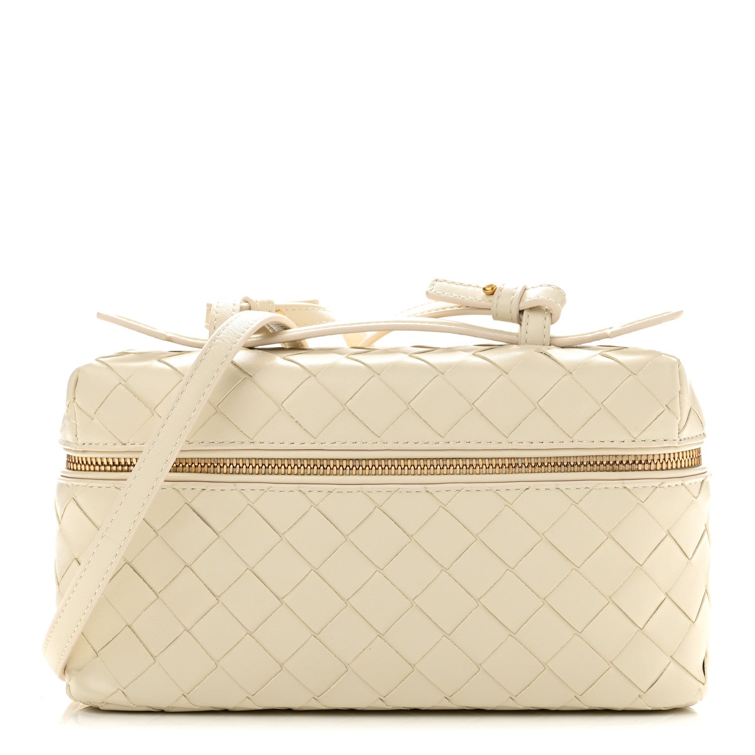 Bottega Veneta Calfskin Intrecciato Bang Bang Vanity Case Sea Salt 1 of 9