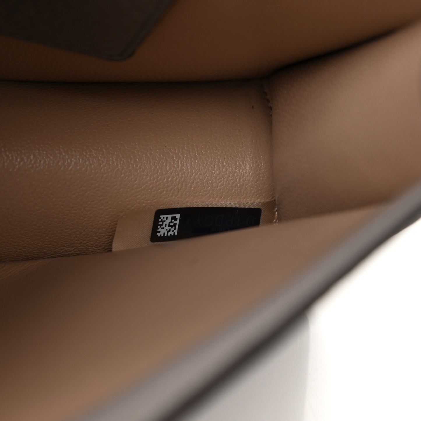 Grained Calfskin Alphabet Clutch Shoulder Bag Grey