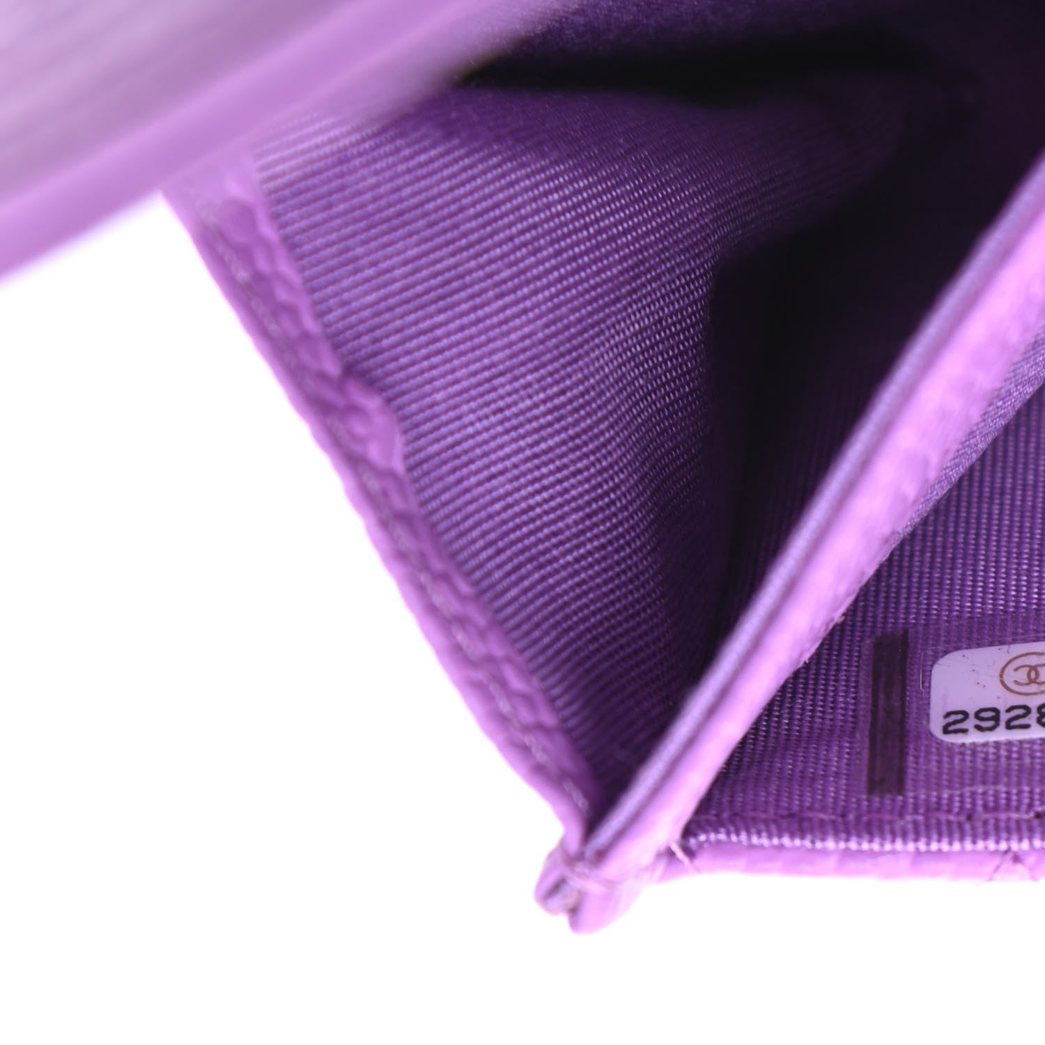 Chanel Caviar Quilted Boy Flap Card Holder Purple 7 of 10