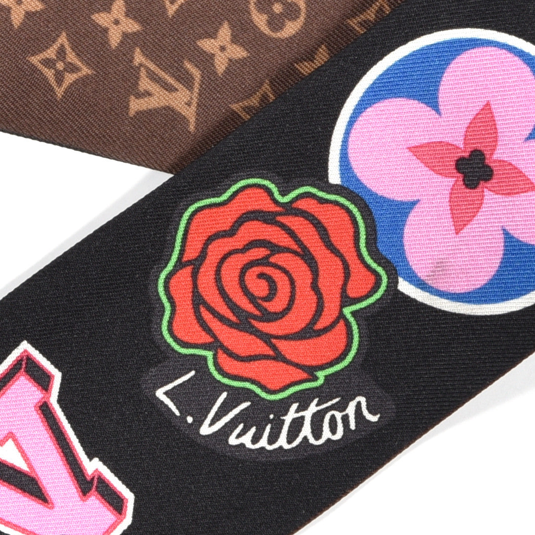 Louis Vuitton Silk Monogram LV Stories BB Bandeau Black 3 of 4