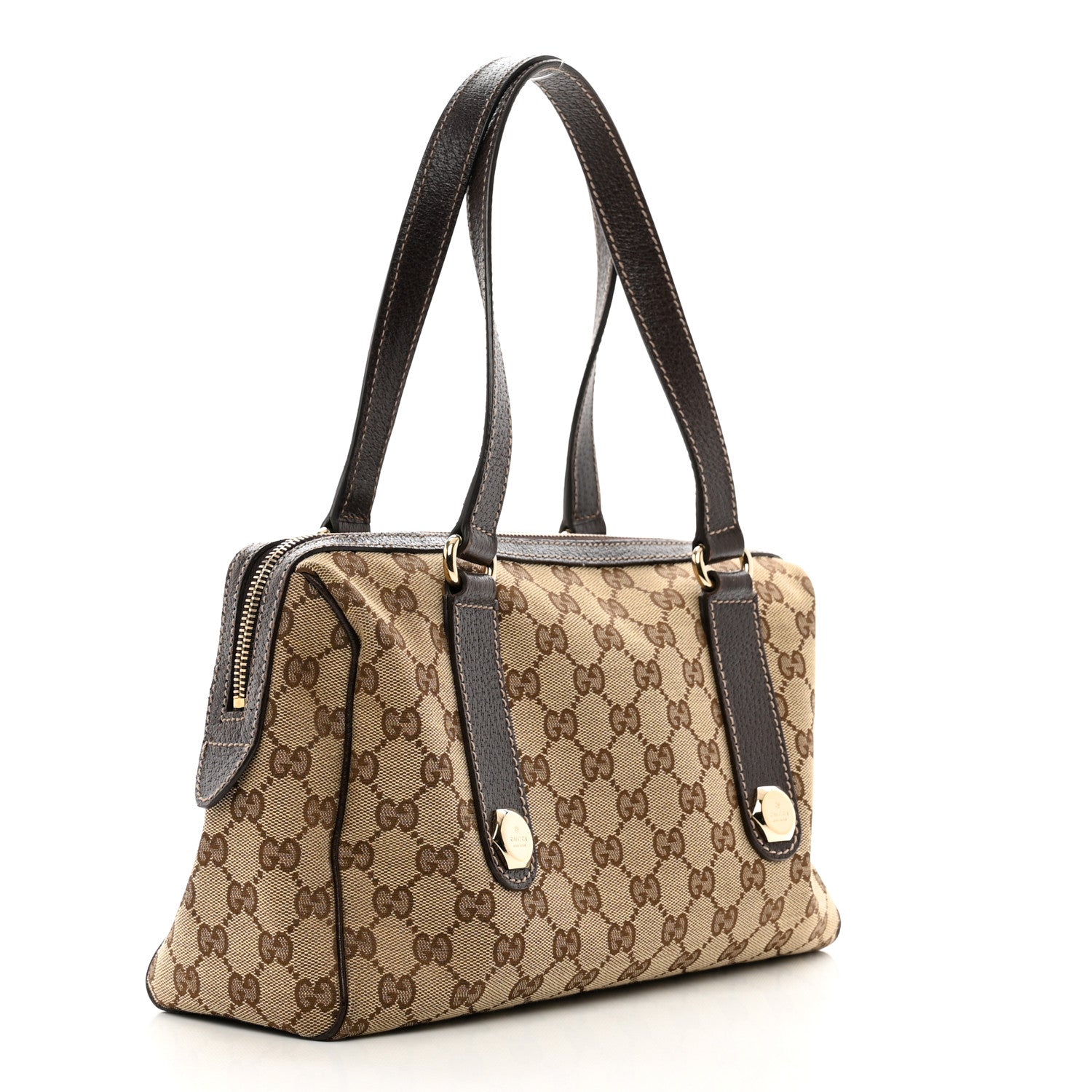 Gucci Monogram Small Charmy Boston Dark Brown 3 of 13