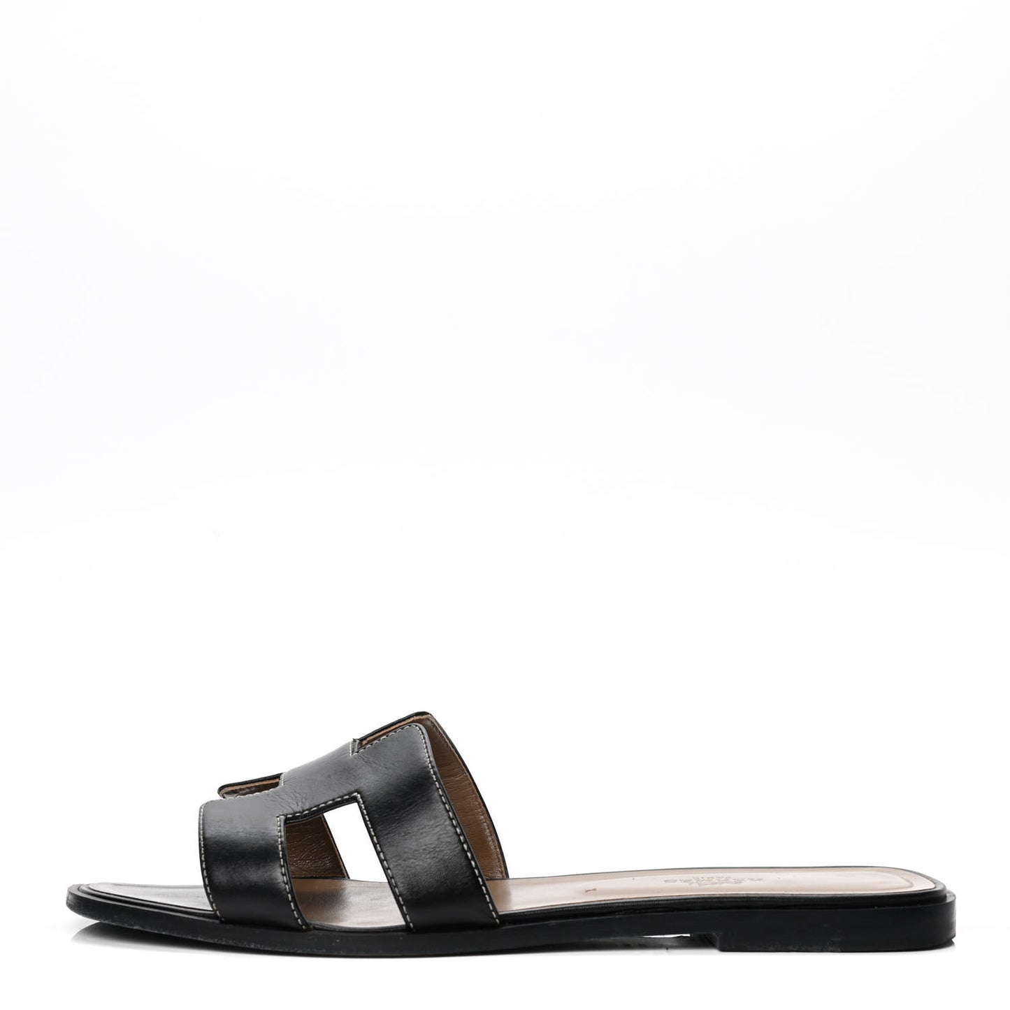 Box Calfskin Oran Sandals 41 Black