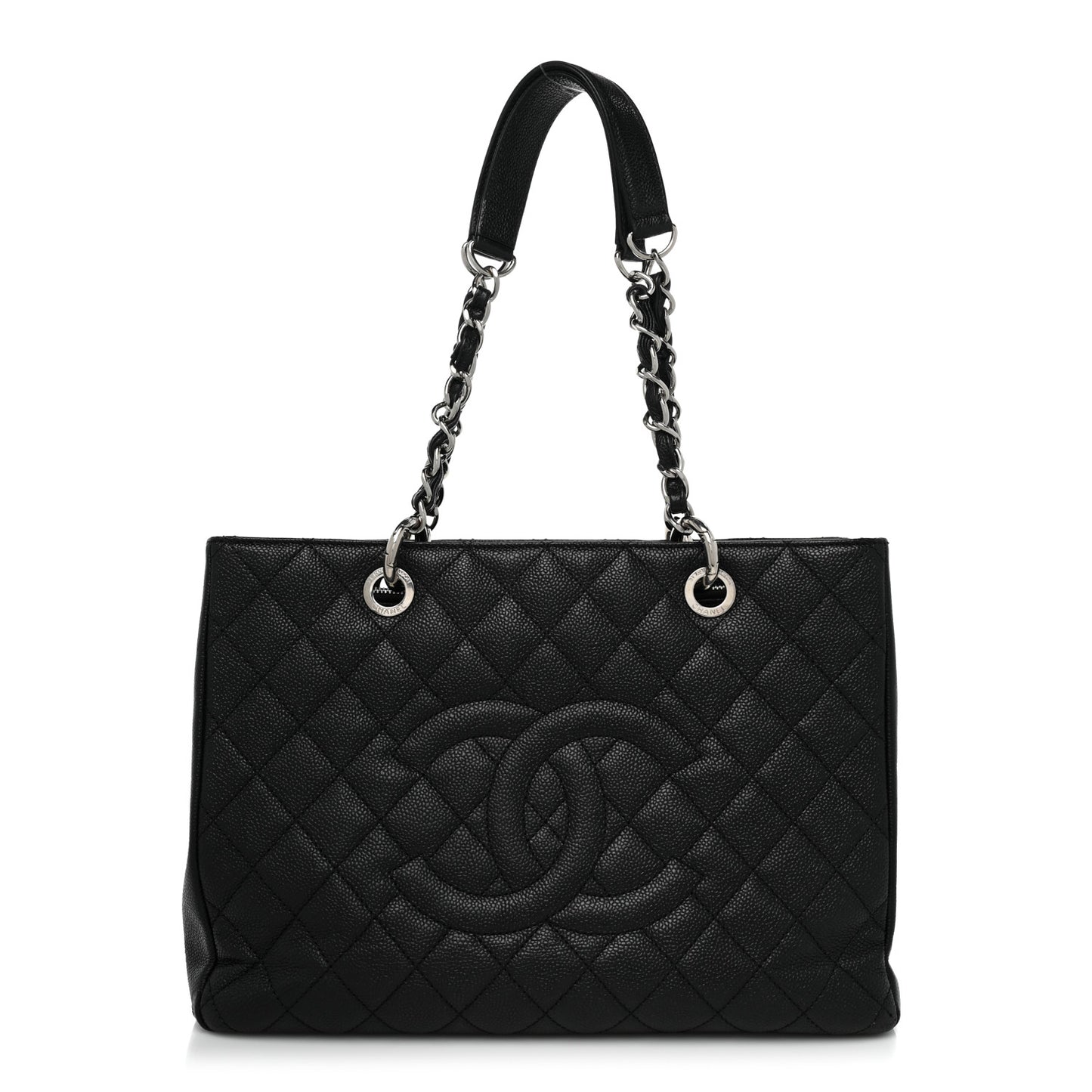 Caviar Quilted Grand Shopping Tote GST Black
