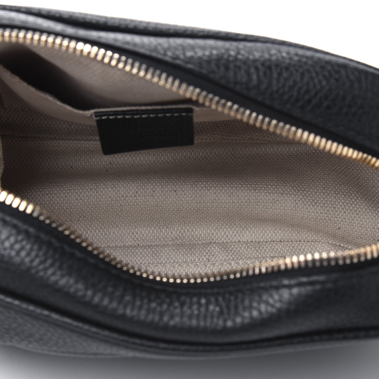 Pebbled Calfskin Small Soho Disco Bag Black