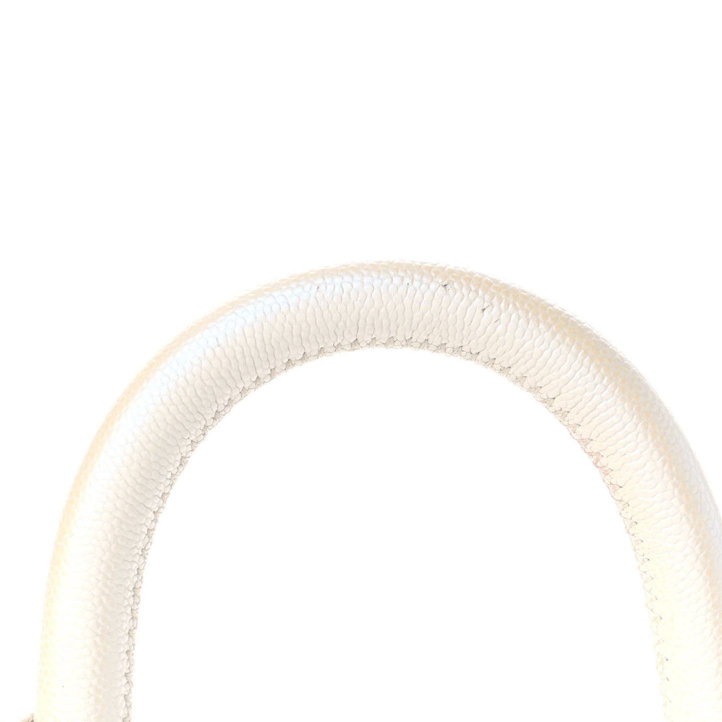 Iridescent Caviar Quilted Extra Mini Coco Handle Flap Ivory