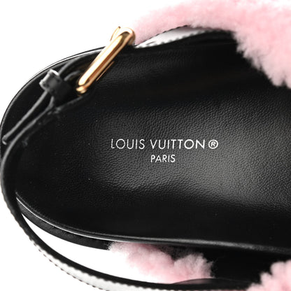 Louis Vuitton Shearling Paseo Sandals 38.5 Pink 6 of 7