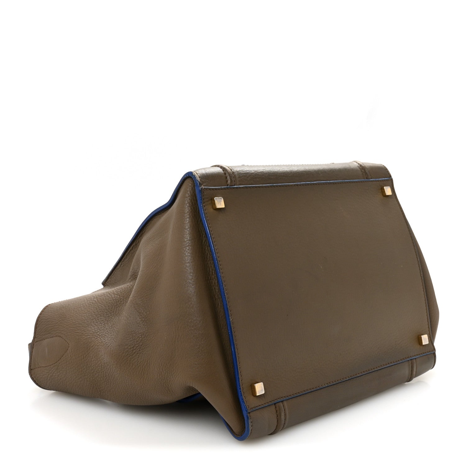 Celine Baby Grained Medium Phantom Luggage Taupe Blue Trim 4 of 10