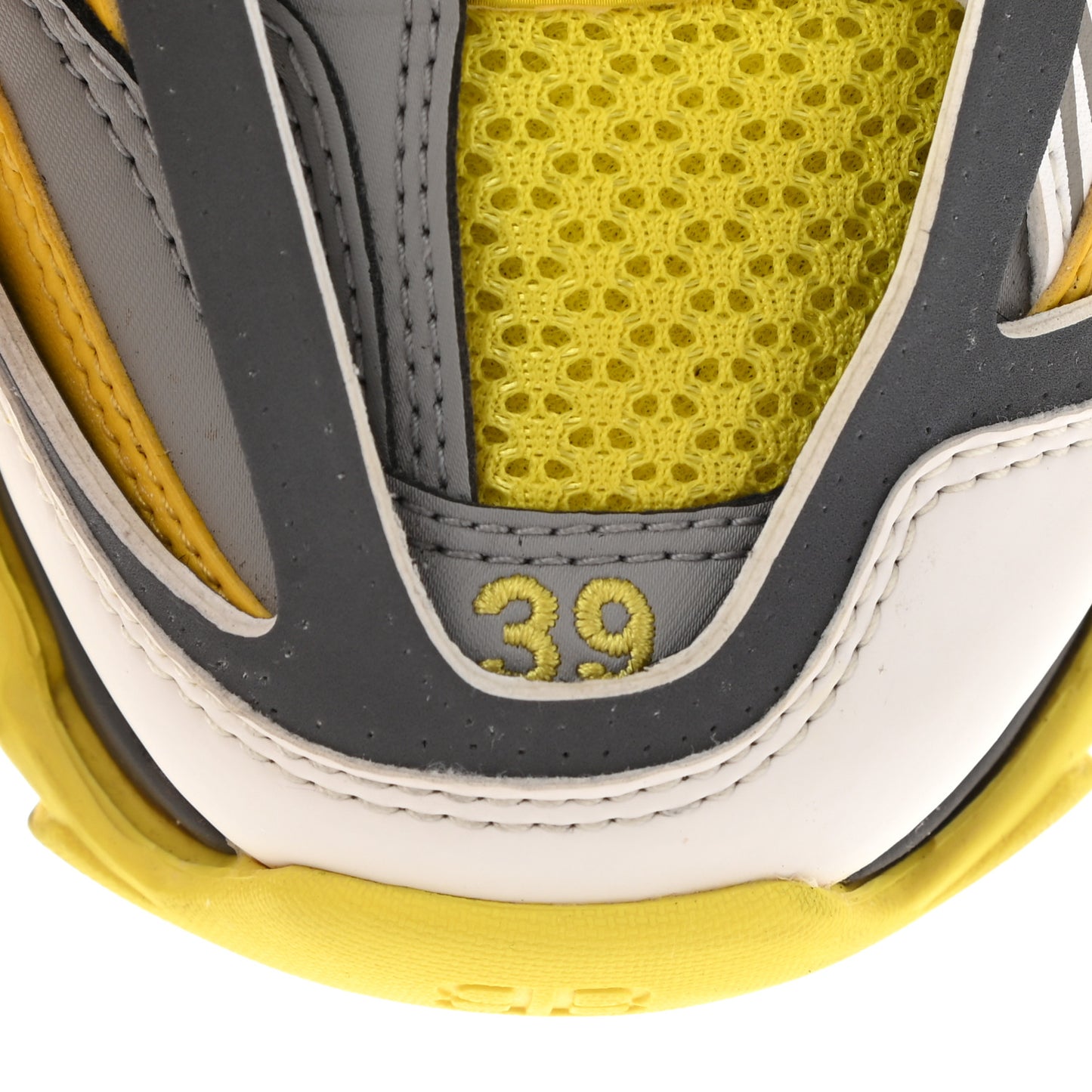 Mesh Nylon Womens Track Sneakers 39 Jaune Black White
