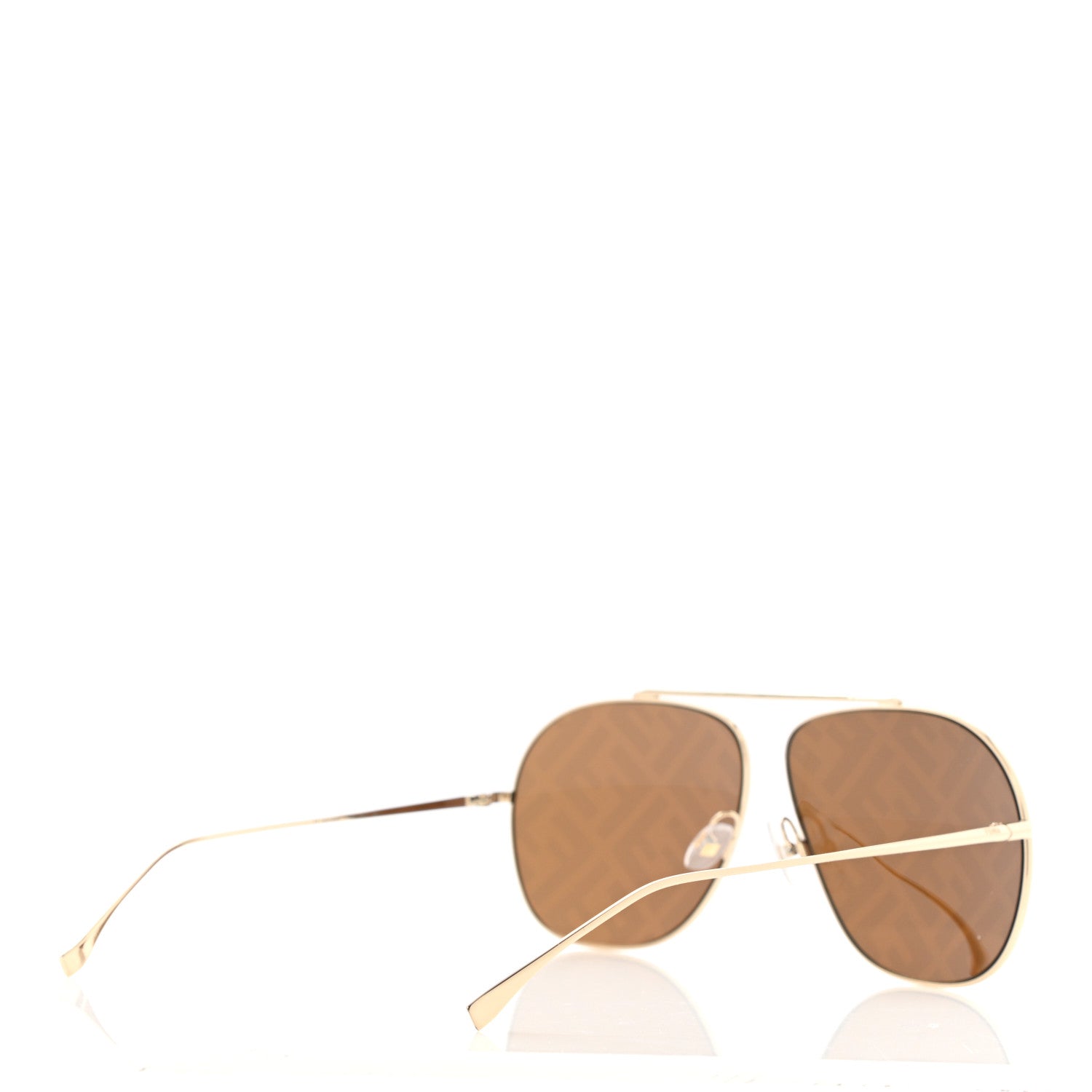 Fendi Metal Fendi Forever Aviator Sunglasses FF0407/G/S Gold 4 of 6