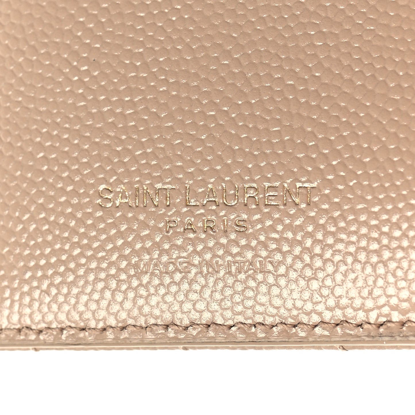 Grain De Poudre Matelasse Chevron Monogram Zipped Card Case Dark Beige