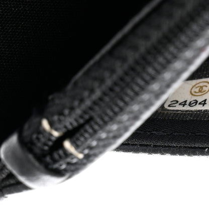 Chanel Caviar Camellia Embossed Wallet On Chain WOC Black 8 of 12