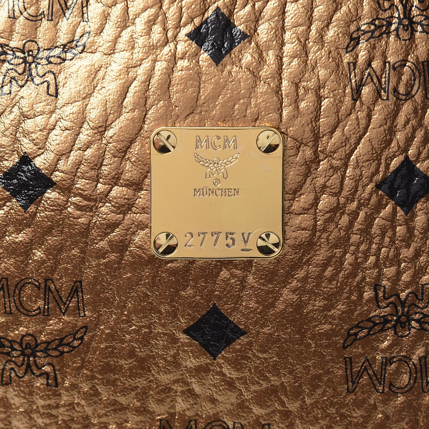 Metallic Visetos Small Stark Backpack Gold