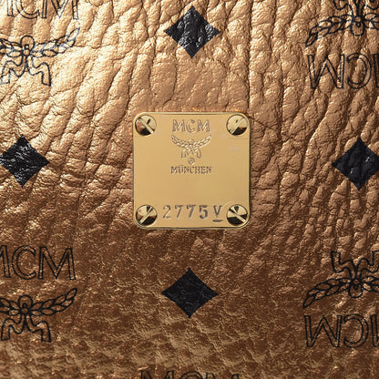 MCM Metallic Visetos Small Stark Backpack Gold 6 of 9