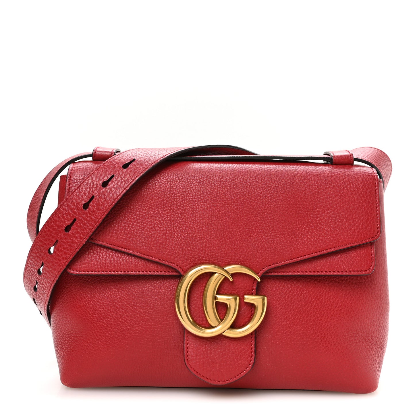 Cellarius Calfskin GG Marmont Shoulder Bag Vulcanic Red