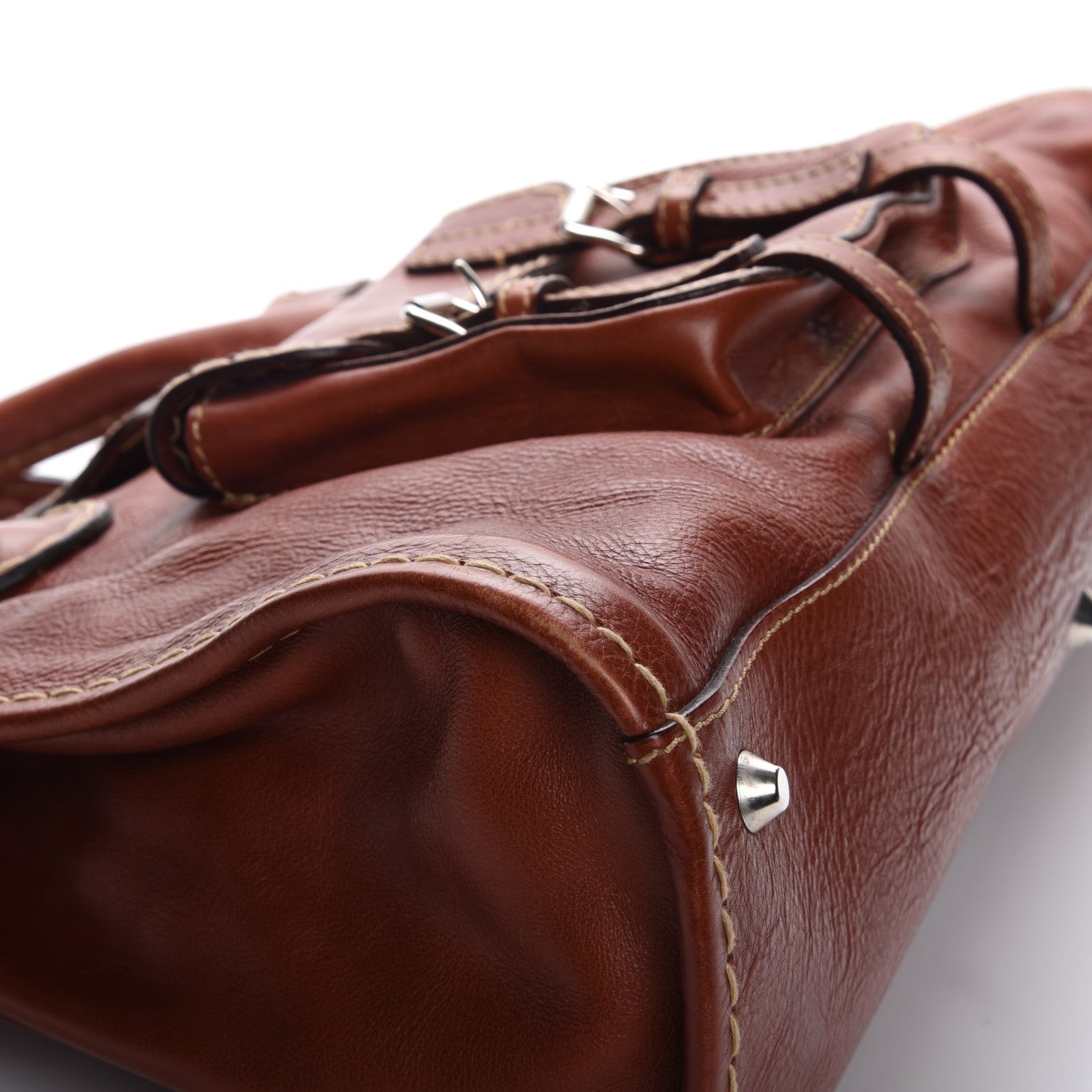 Chloe Calfskin Edith Satchel Whiskey 11 of 12