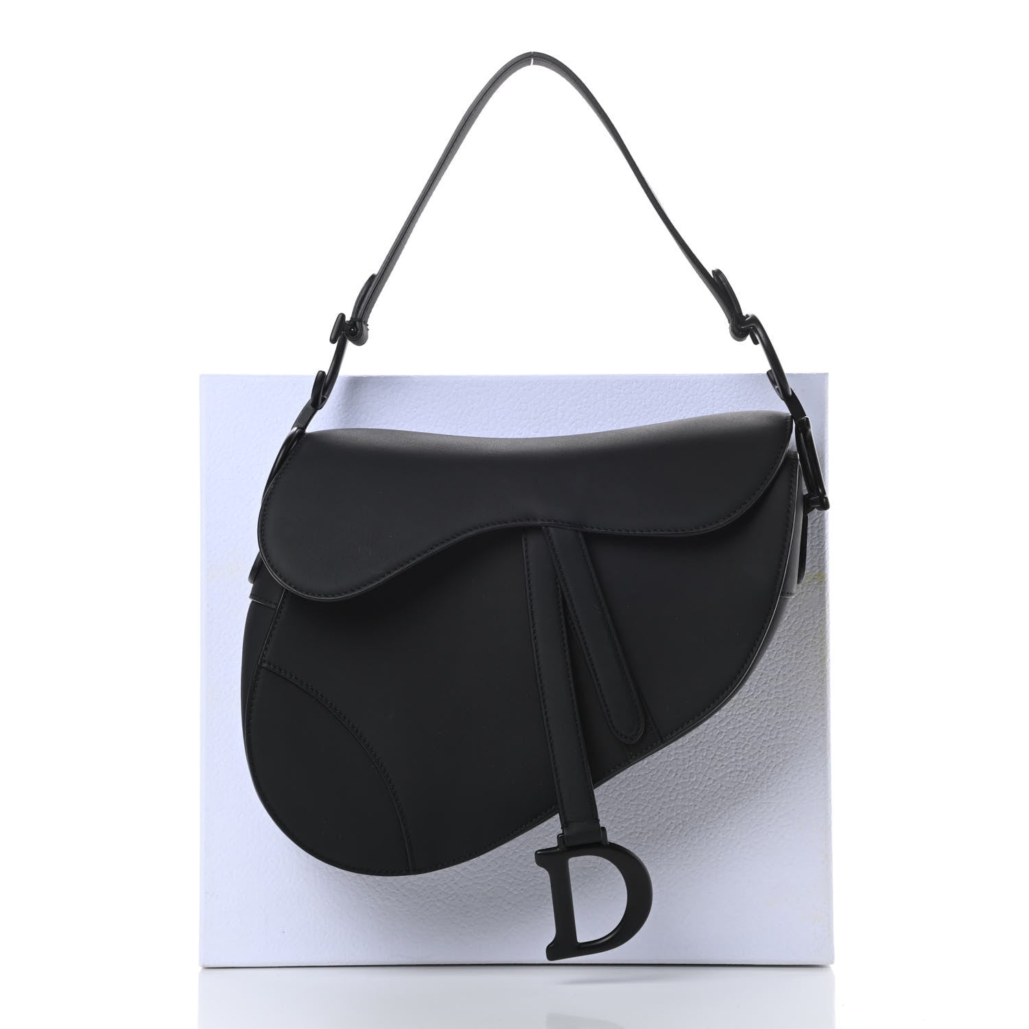 Christian Dior Ultra Matte Calfskin Saddle Bag Black 12 of 12