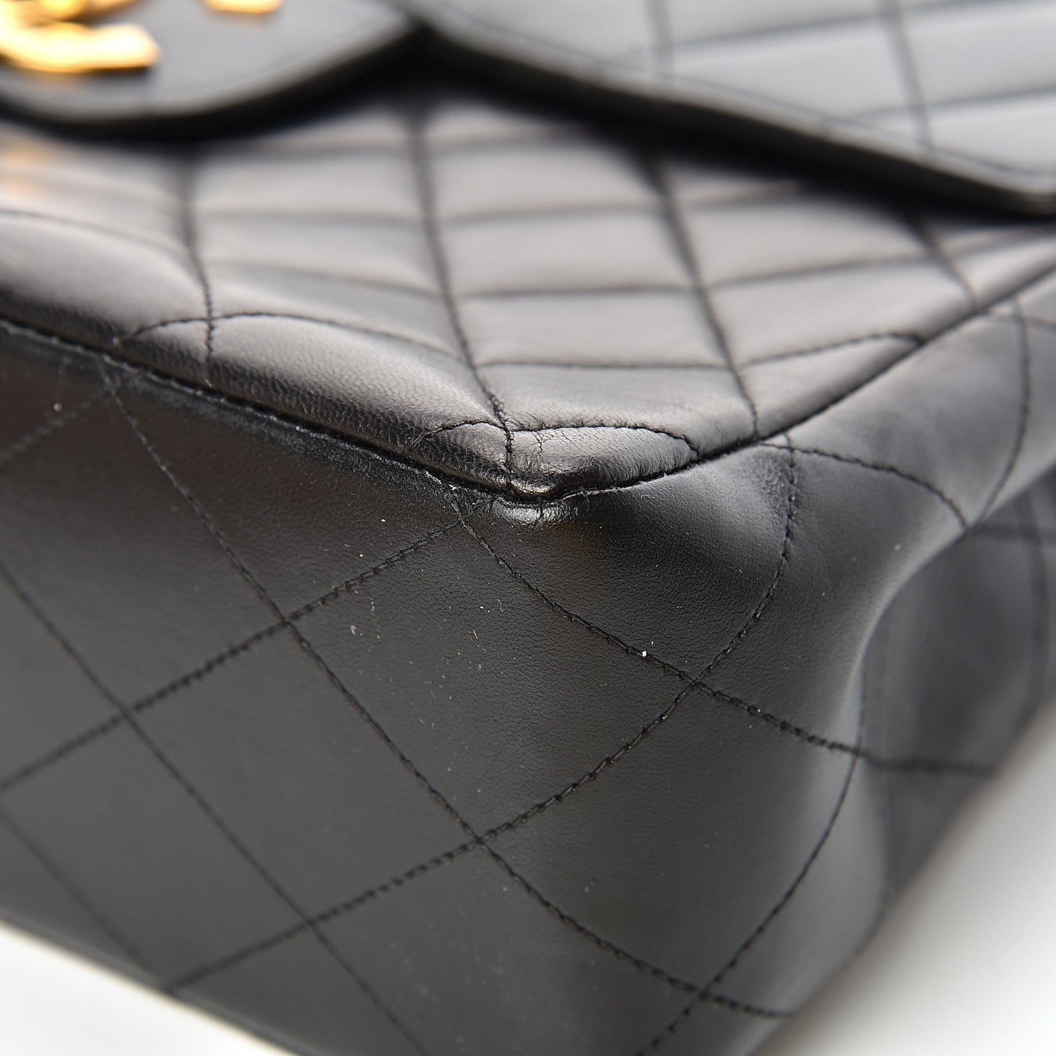 Chanel Lambskin Quilted XL Jumbo Single Flap Black 11 of 17